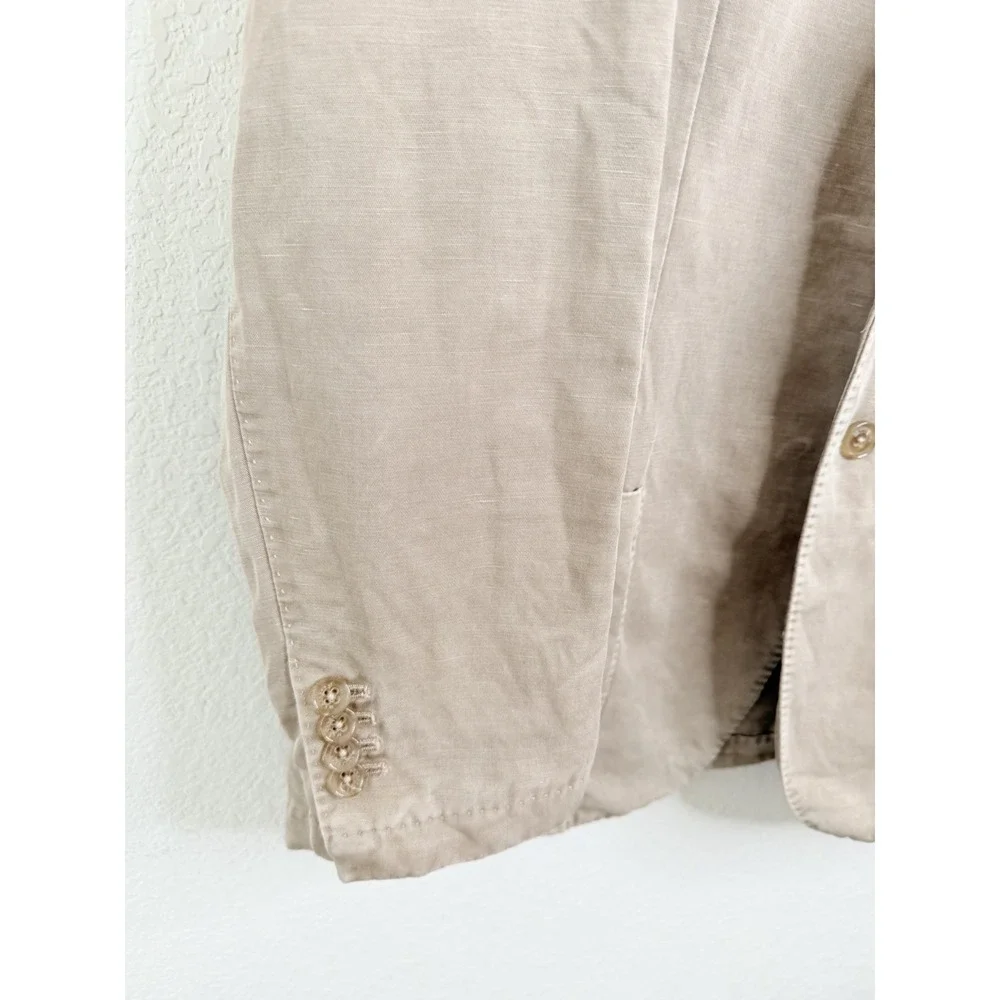 Montedoro Chinolino Giacco‎ Blazer Sport Coat Men's 56 US 44 Linen Blend Preppy